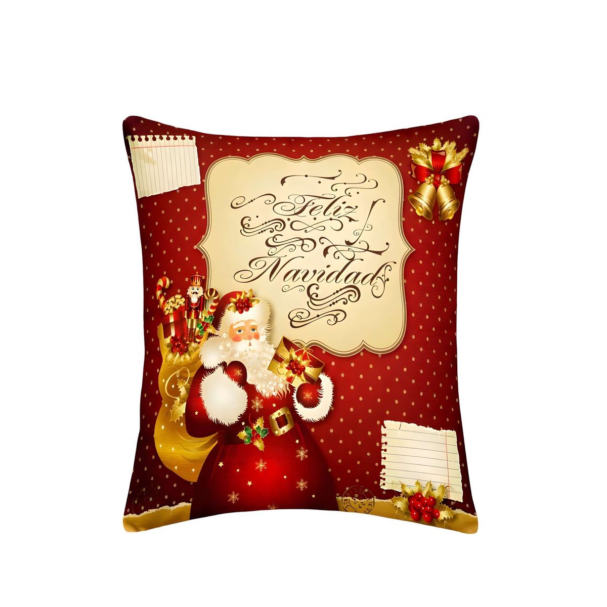 GENERICO - FUNDAS NAVIDAD SET DE 4 FUNDAS PARA COJINES DE 45X45 CM