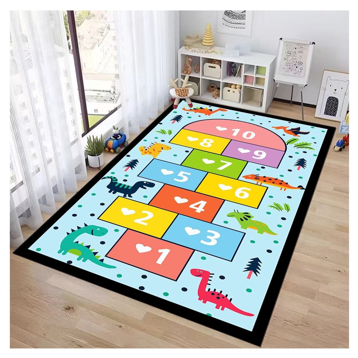 SMARTY XPERIENCE - Alfombra Lisa Infantil Dino Colors 120x160 CM