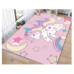 SMARTY XPERIENCE - Alfombra Lisa Infantil Candy Unicorn 120x160 CM
