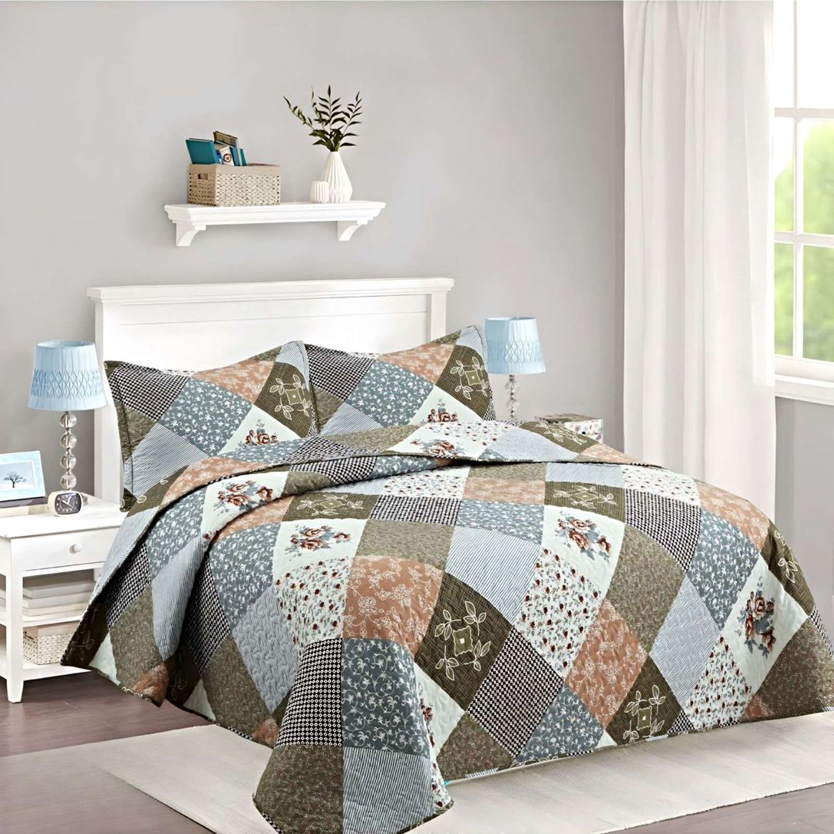 GENERICO - CUBRECAMA QUILT DE VERANO 2 PLAZAS