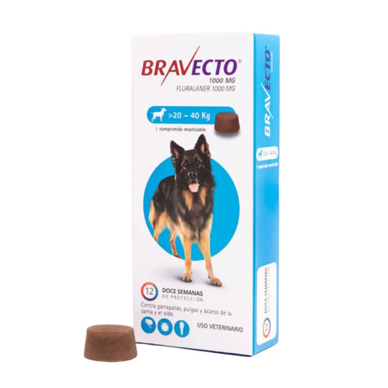 MSD - BRAVECTO PERRO DE 20 A 40 KILOS 90 DIAS