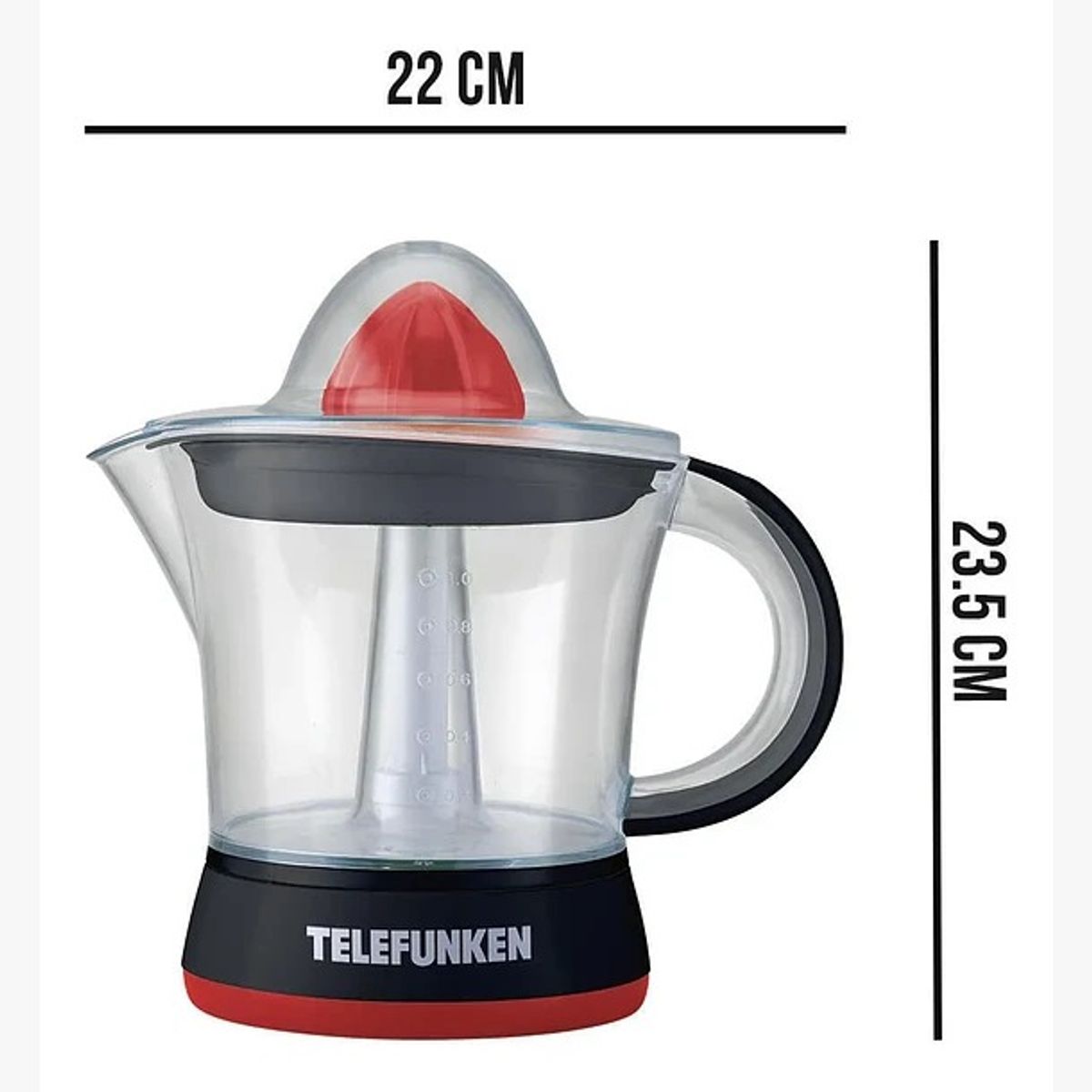 TELEFUNKEN - Exprimidor Eléctrico Telefunken Juicer 1250 Para Naranja Limón Y Otras Frutas