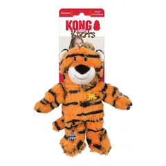 KONG - Juguete Para Perro Peluche Wild Knots Squeak Talla S/ M - Naranja - S/M