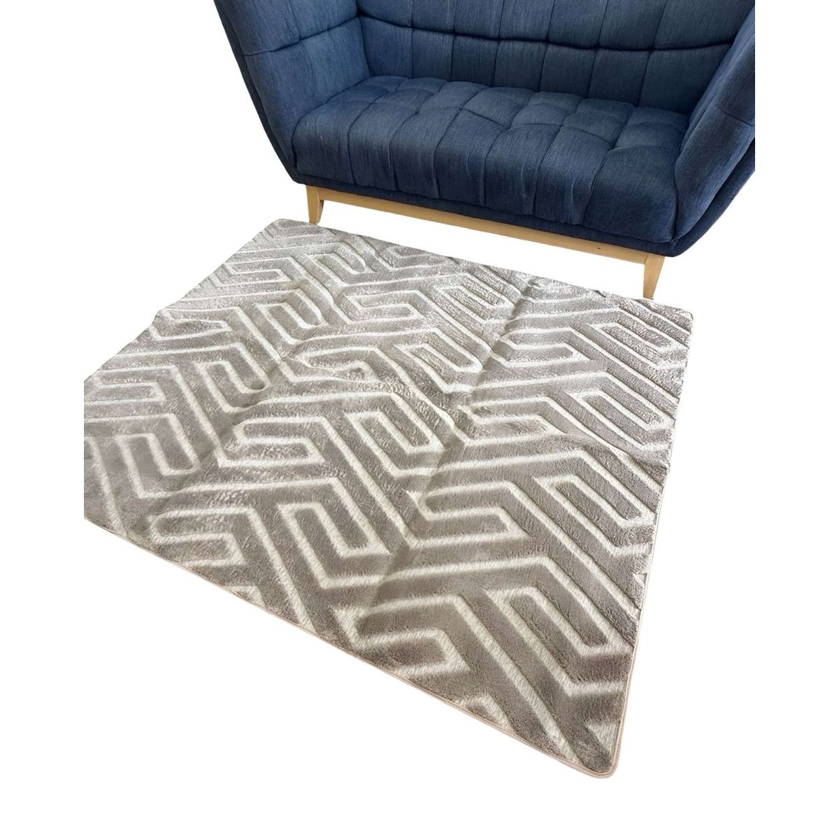 GENERICO - ALFOMBRA LIVING COMEDOR DISEÑO ELEGANTE 160X200CM BEIGE OSCURO