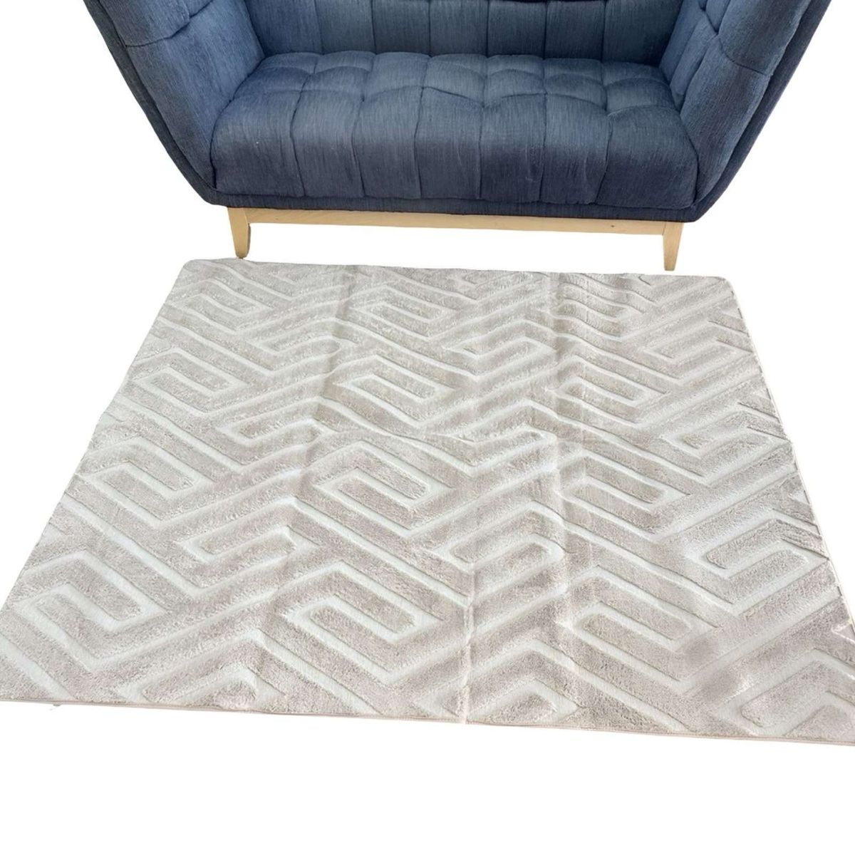 GENERICO - ALFOMBRA LIVING COMEDOR DISEÑO ELEGANTE 160X200CM BEIGE CLARO