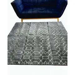 GENERICO - ALFOMBRA LIVING COMEDOR DISEÑO ELEGANTE 160X200CM GRIS CLARO