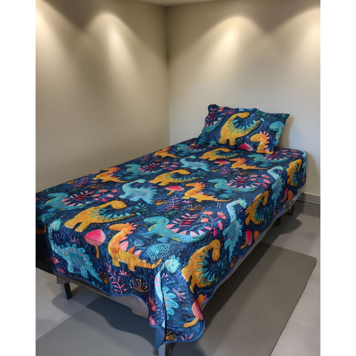 GENERICO - CUBRECAMA QUILT INFANTIL DE VERANO 5D PLAZA Y MEDIA 180 X 230 CM