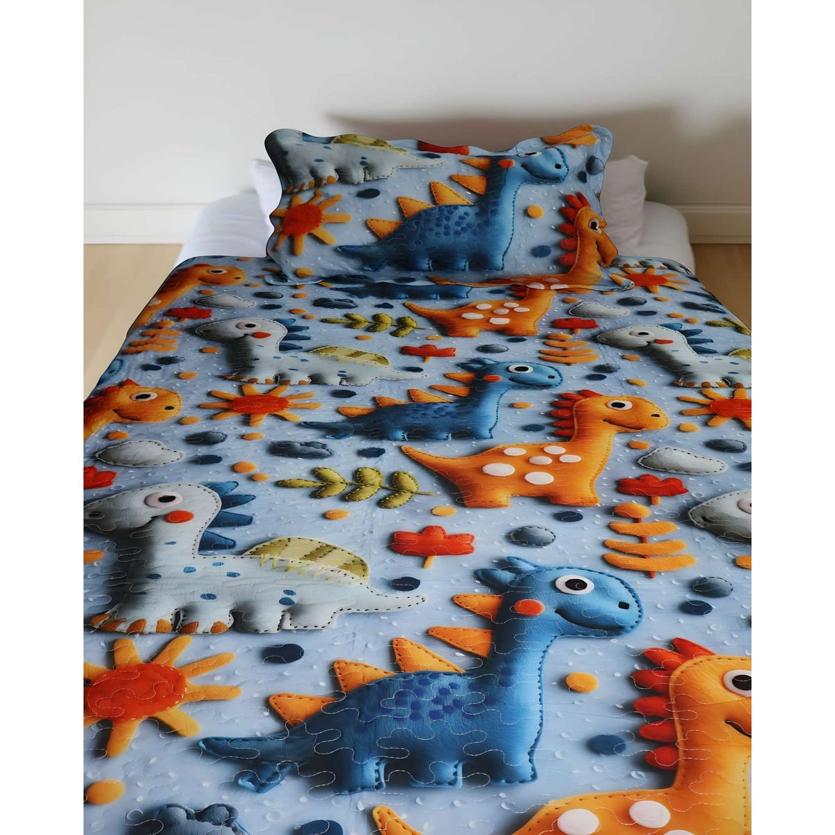 GENERICO - CUBRECAMA QUILT INFANTIL DE VERANO 5D PLAZA Y MEDIA 180 X 230 CM