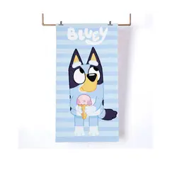MASHINI - Toalla Playa Disney Niñoa 70x140cm + Morral Cordel - Bluey Stripes