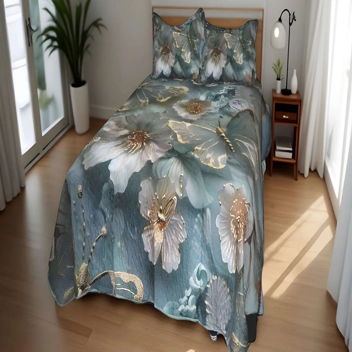 GENERICO - CUBRECAMA QUILT COLCHA DE VERANO 5D KING 250 X 270 CM