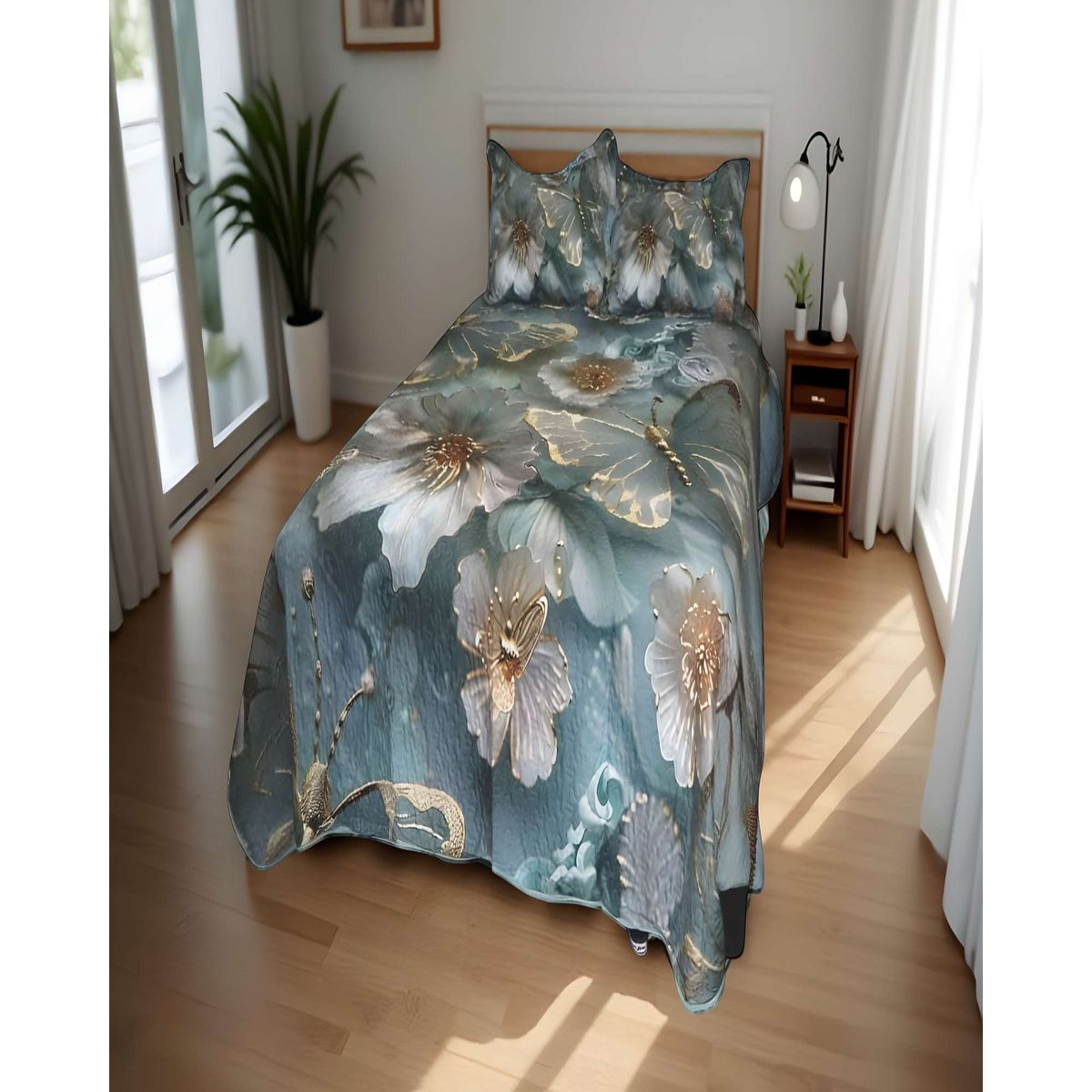 GENERICO - CUBRECAMA QUILT COLCHA DE VERANO 5D KING 250 X 270 CM