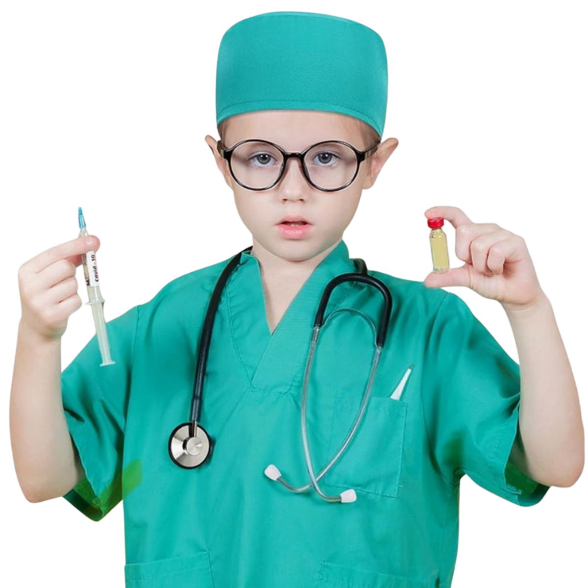 GENERICO - Disfraz Profesión U Oficio Doctor Medico Cirujano Para Niños