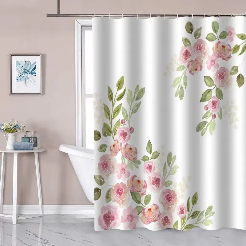 GENERICO - Cortina De Baño Ducha Moderna Tela Impermeable Decorativa