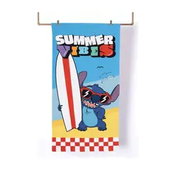 MASHINI - Toalla Playa Disney Niñoa 70x140cm + Morral Cordel - Stich Playa