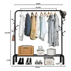 GENERICO - Perchero Organizador Colgante De Ropa Tubo Engrosado Con Ganchos Perchero