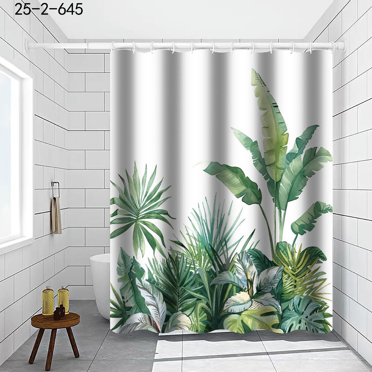 GENERICO - Cortina De Baño Ducha Moderna Tela Impermeable Decorativa