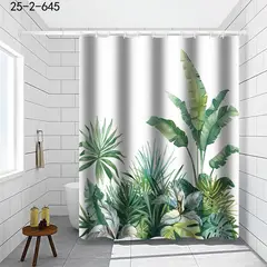 GENERICO - Cortina De Baño Ducha Moderna Tela Impermeable Decorativa