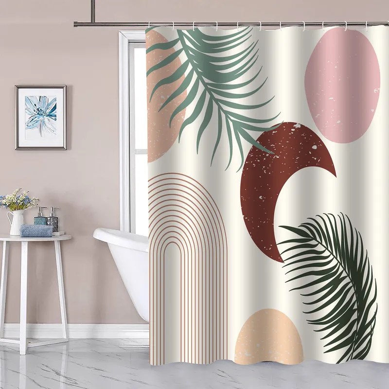 GENERICO - Cortina De Baño Ducha Moderna Tela Impermeable Decorativa