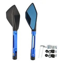 GENERICO - Espejos Para Moto Deportivos Universal hilo 8 Y 10mm - Negro