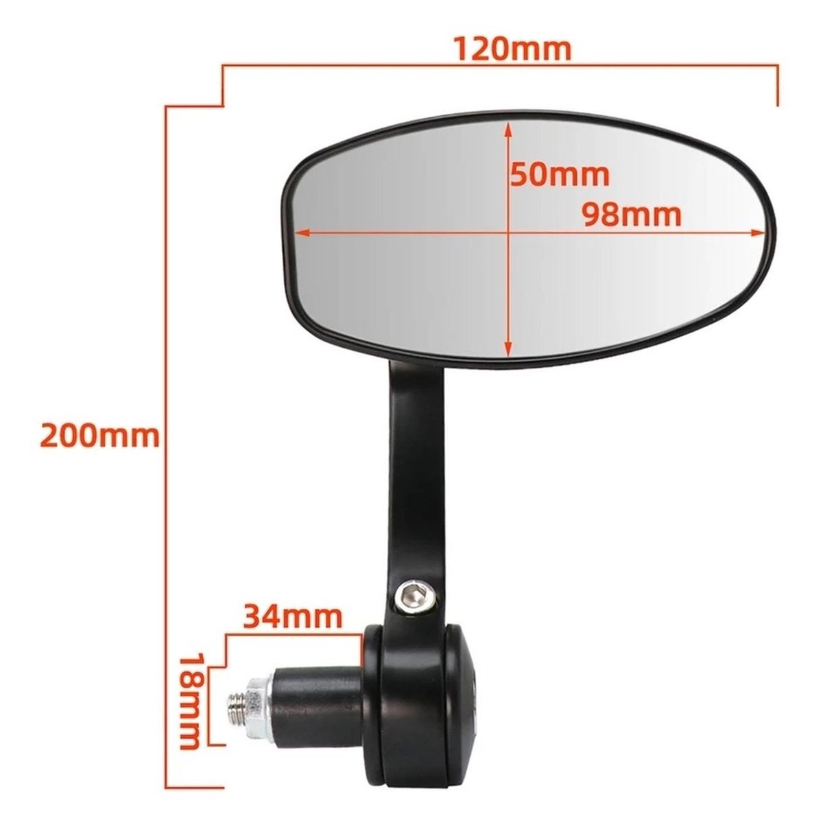 GENERICO - Espejos Para Motos Cafe Racer 22mm Universal