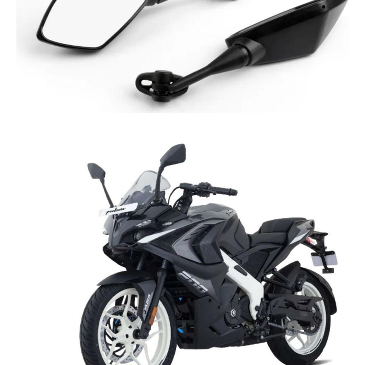 GENERICO - Espejos Deportivos Para Moto Bajaj Pulsar Rs 200