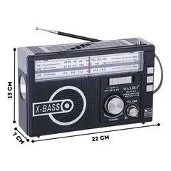 MOVI - Radio portátil AM-FM Multiuso con Linterna Panel Solar pilas y 220V
