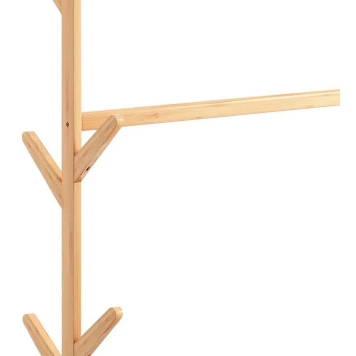 GENERICO - Perchero Organizador De Madera Con Ruedas 60cm