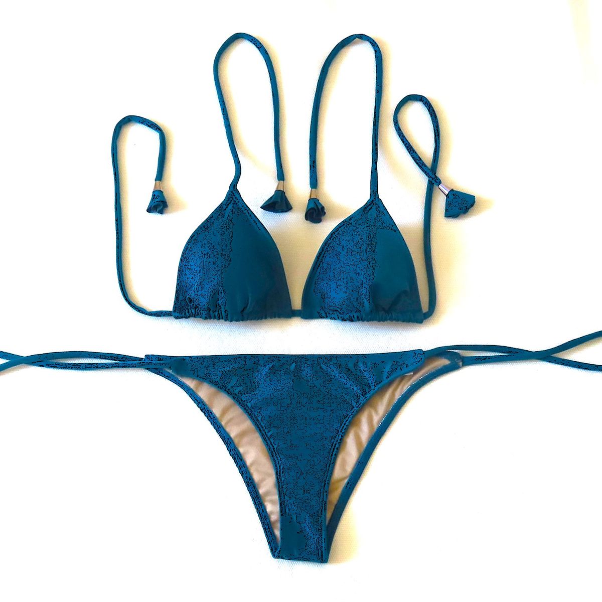 CREA PRINT - Traje de Baño  Bikini  mod. Chocolate  Triángulos