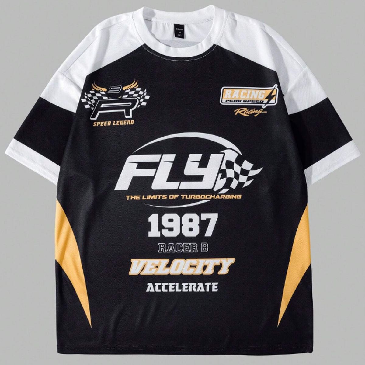 KIRAMA CLOTHING STORE - Camiseta negra “Speed Legend” estilo racing