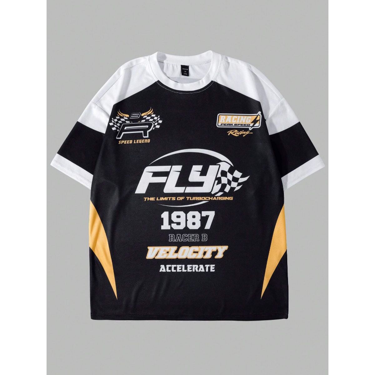 KIRAMA CLOTHING STORE - Camiseta negra “Speed Legend” estilo racing