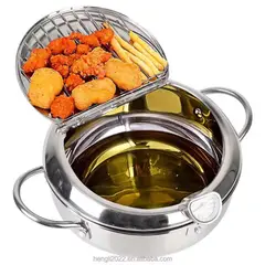 U BUY - Olla De Freír Japonesa En Acero Inoxidable Termómetro