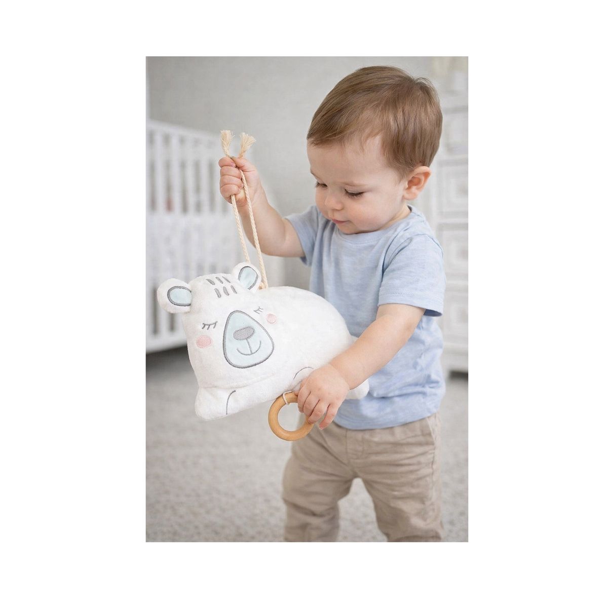 GENERICO - Juguete musical de peluche para apego de bebé OSO POLAR