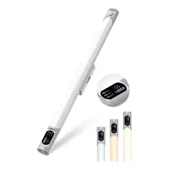 GENERICO - Luz Barra Clóset Con Sensor Movimiento 38cm Pantalla Digital Estructura Blanco
