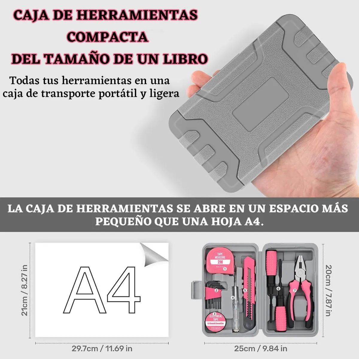 GENERICO - Kit De Herramientas Pequeñas De 13 Piezas Con Caja Para Hoga