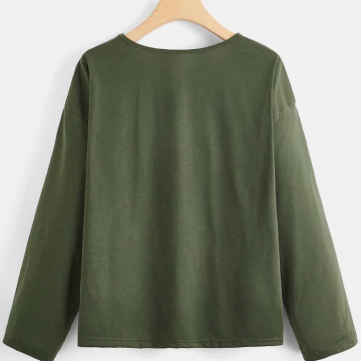 KIRAMA CLOTHING STORE - Camiseta verde militar con estrella a cuadros