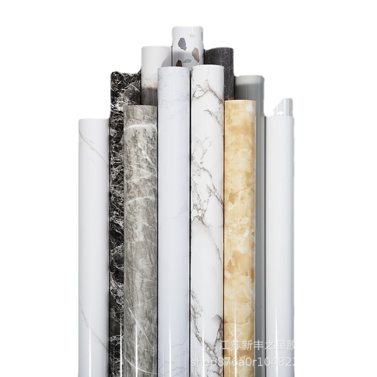 EDWINAYY - Papel Tapiz Marmol Vinil Adhesivo Fondo De Pantalla 10m