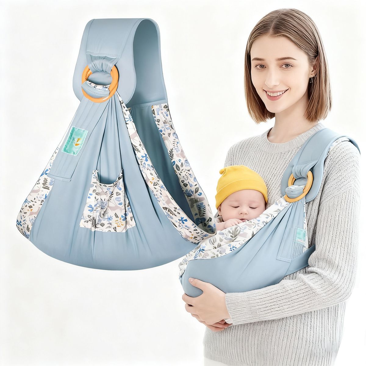 GENERICO - Baby Wrap Portabebés Envolvente De Algodón Para 0 A 36 Meses