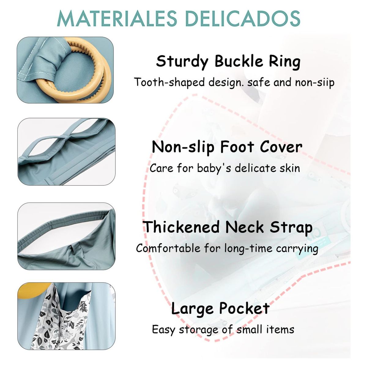 GENERICO - Baby Wrap Portabebés Envolvente De Algodón Para 0 A 36 Meses