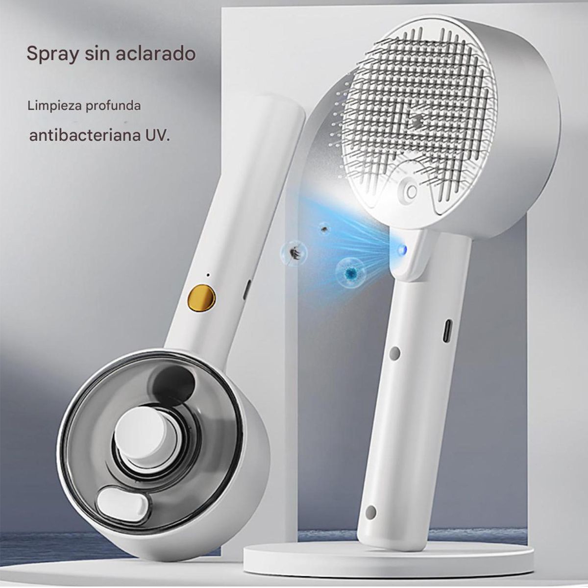 KINDA NICE - Cepillo Autolimpiante Con Vapor Para Perros Y Gatos