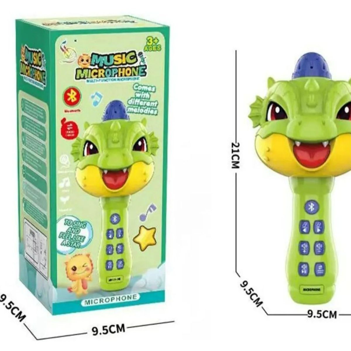 GENERICO - Microfono Bluetooth Parlante Dinosaurio