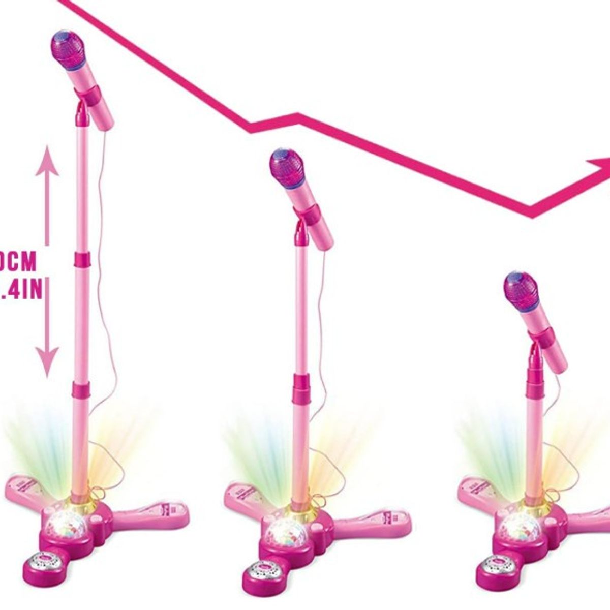 GENERICO - Micrófono simple Karaoke para niños - rosado