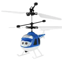 GENERICO - Helicóptero Infantil Azul sin Control Juego al Aire Libre