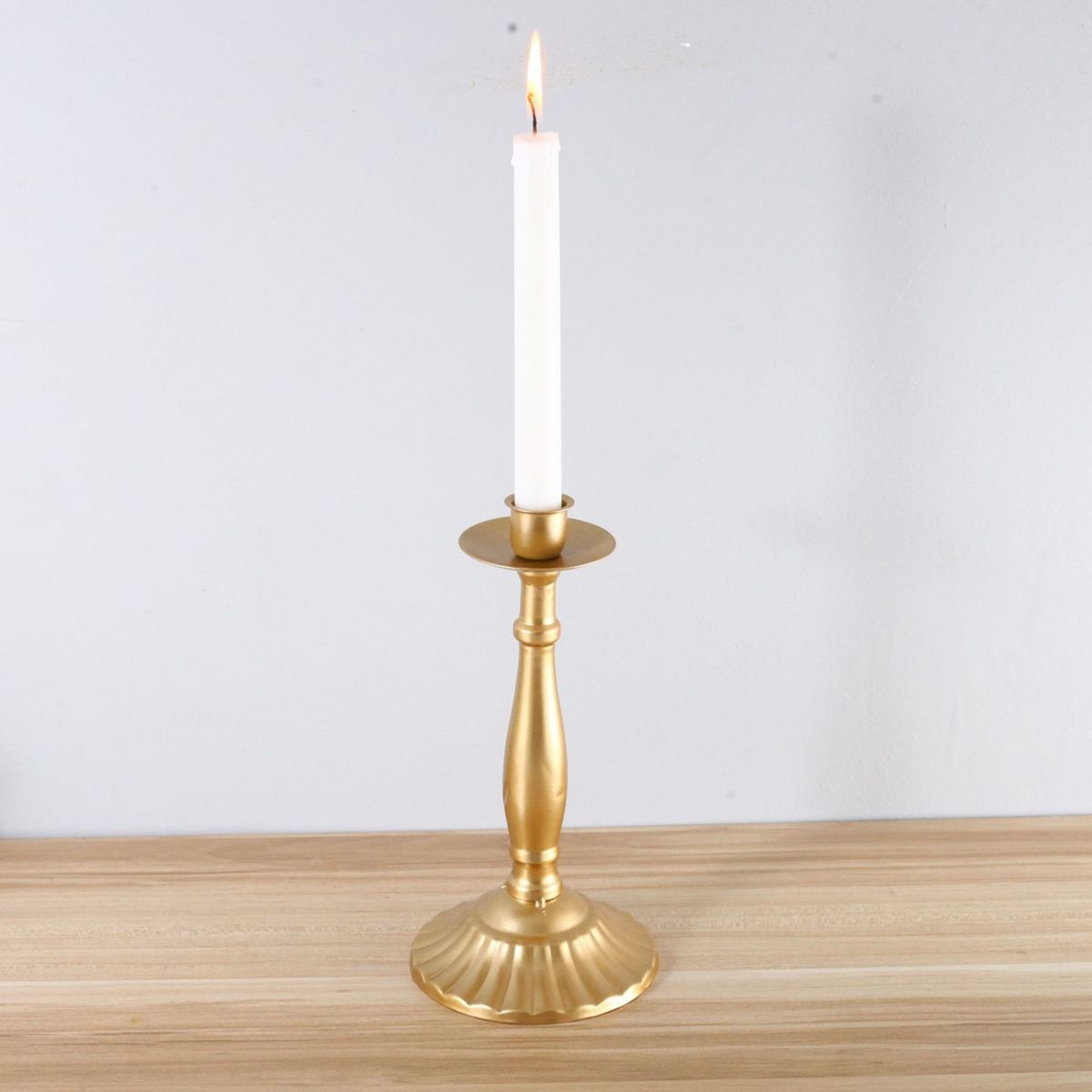 TATEE - Candelabro soltero 11×11×22cm amarillo