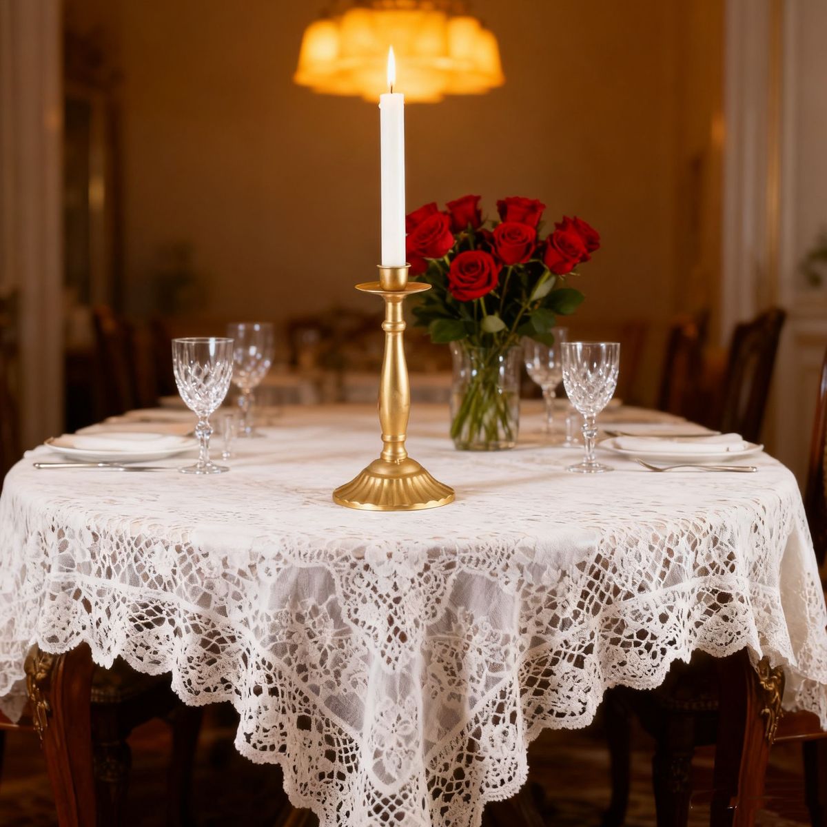 TATEE - Candelabro soltero 11×11×22cm amarillo