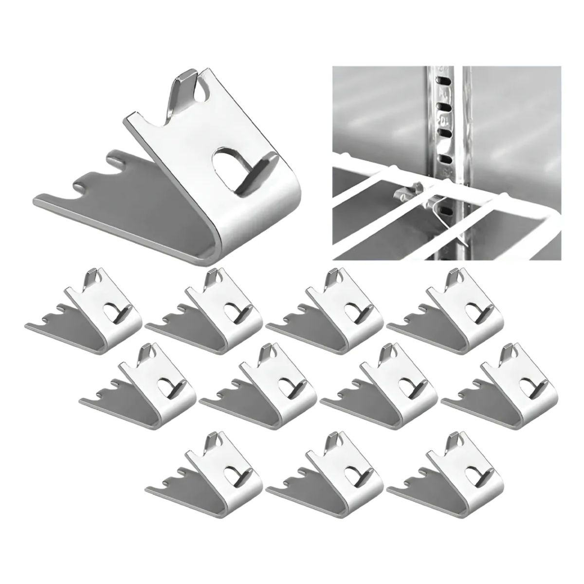 KINDA NICE - Ganchos De Acero Inoxidable Para Frigorífico Paquete De 12u