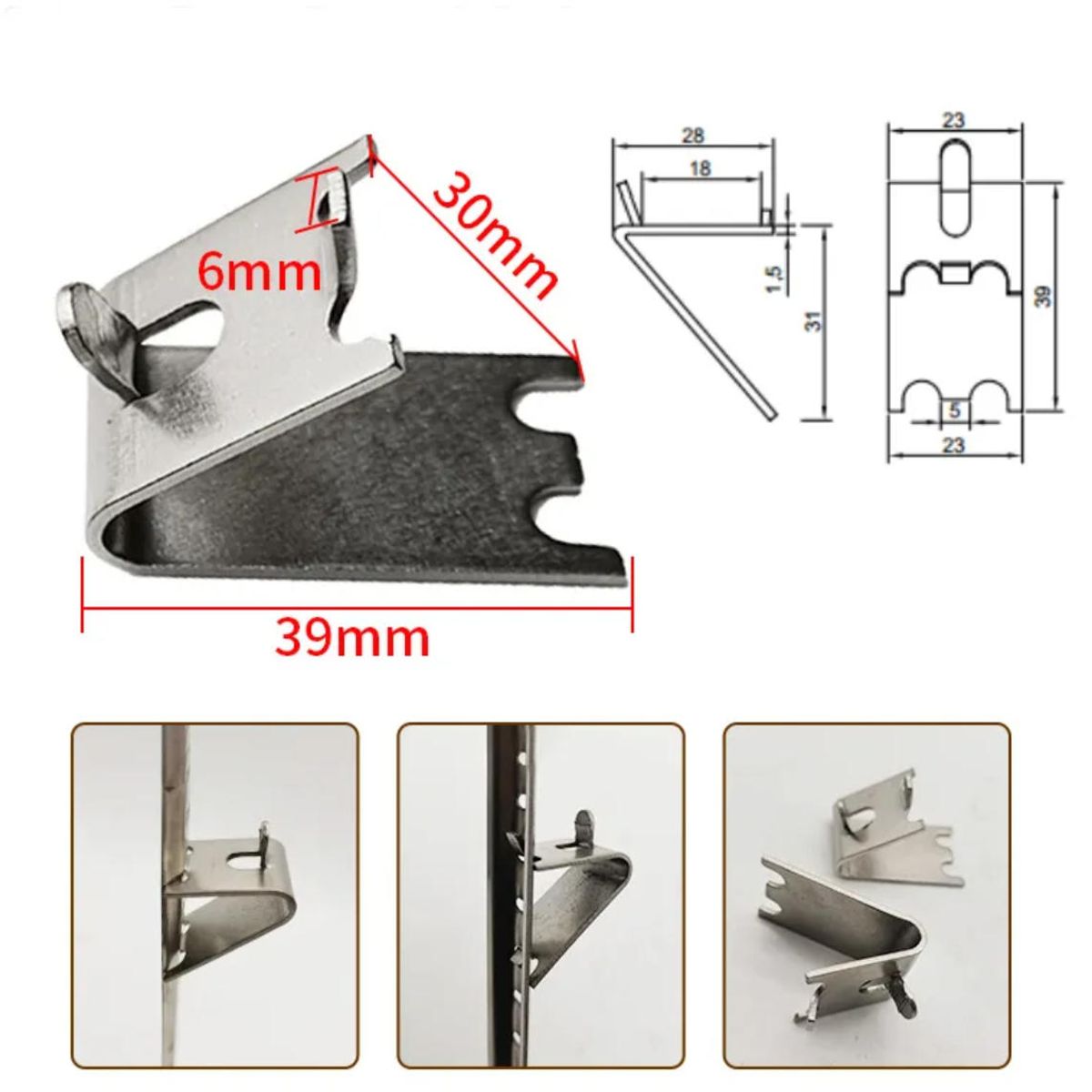 KINDA NICE - Ganchos De Acero Inoxidable Para Frigorífico Paquete De 12u
