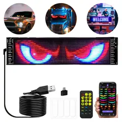 VIDITA - Pantalla LED Flexible Programable para Auto Devil Eye 60x12cm Type C