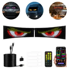 VIDITA - Pantalla LED Flexible para Auto Devil Eye 2 Set 34.5x10cm Type C
