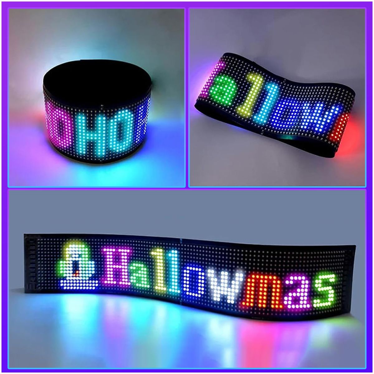 VIDITA - Pantalla LED Flexible para Auto Devil Eye 2 Set 34.5x10cm Type C