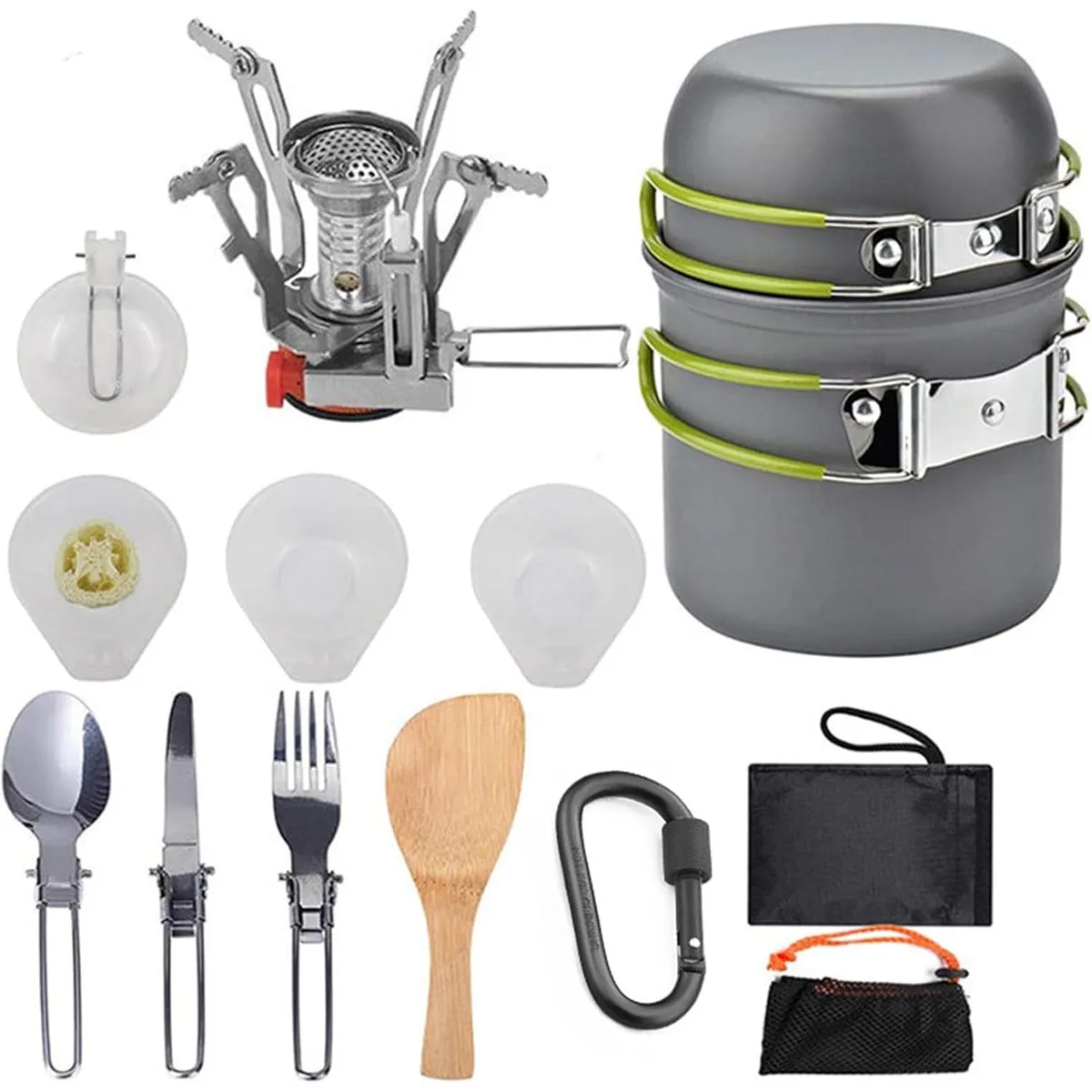 BLUEDREAMER - Juego de Cocina para Acampar Juego de Utensilios de Cocina